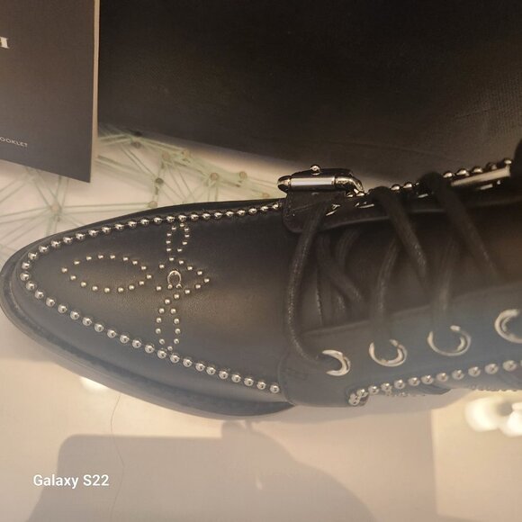 Coach Black Leather "Paisley Cutout" Studded Booties. NIB. Size 6 - Picture 8 of 13